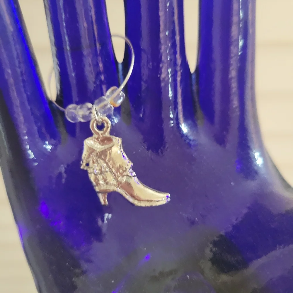 Shoe Motif Wine Glass Charms ~ Beads ~ Cute! ~ Coffee Cup Marker ~ Crafts